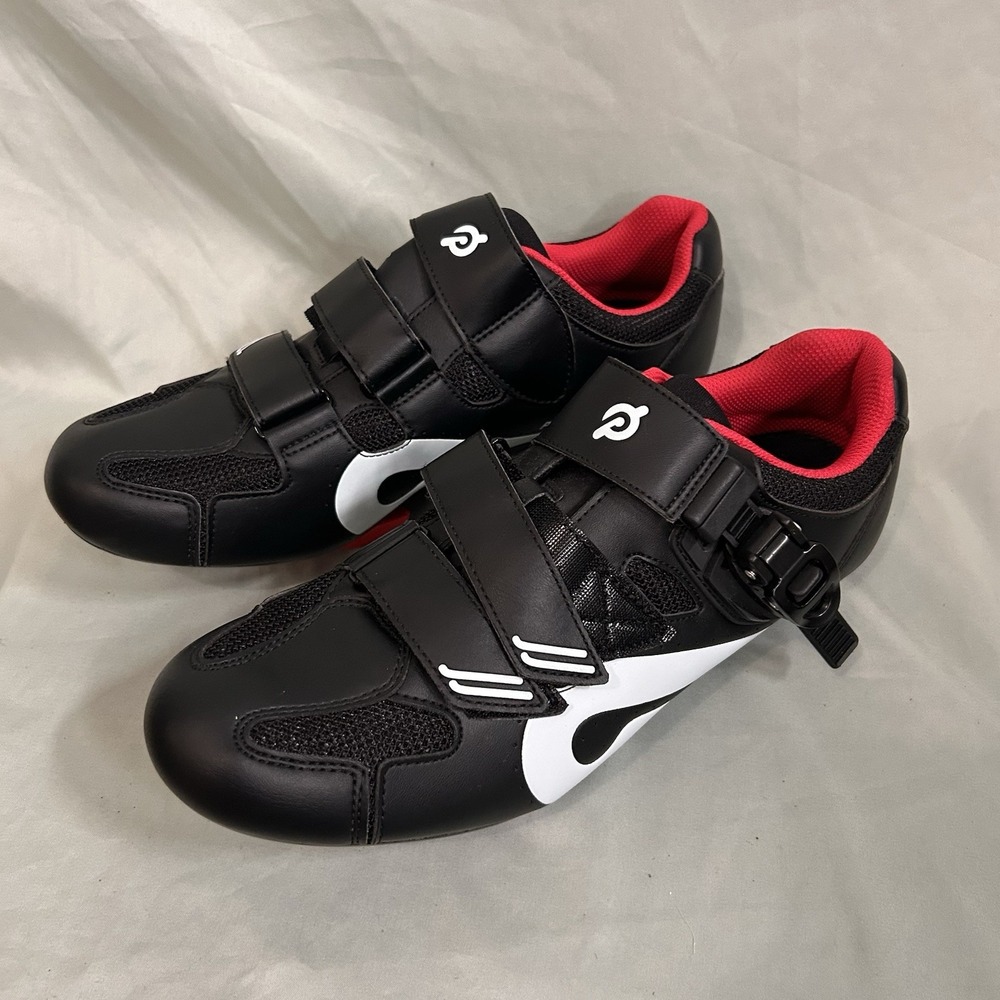 Peloton Cycling Shoes Black Red EU 43 US M10 W12 Look Delta Cleats